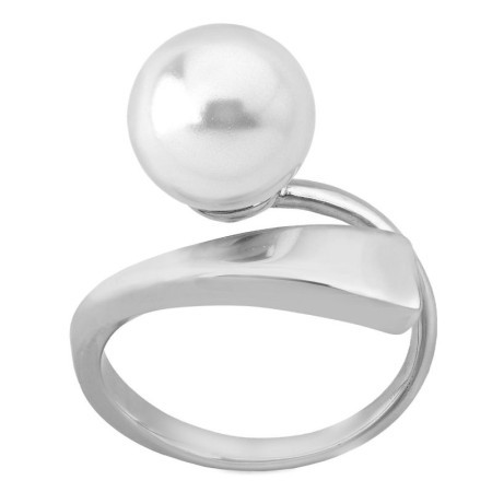 Ženski majorica solfeo beli biserni prsten 10 mm ( 15570.01.2.r17 000.1 )