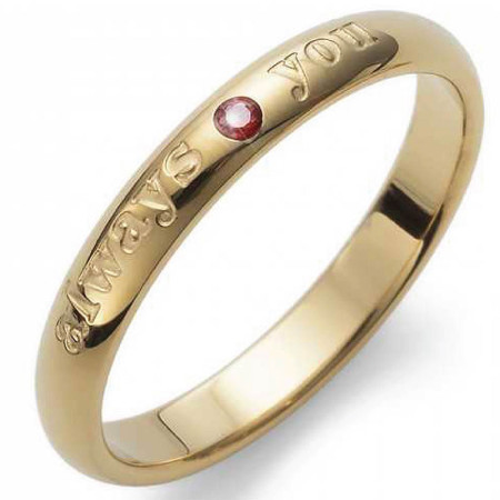 Ženski oliver weber always gold siam prsten sa swarovski crvenim kristalom m ( 41149m ) - Img 1