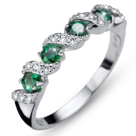 Ženski oliver weber paso 925ag zircon prsten sa swarovski kristalima m ( 63236m.gre ) - Img 1