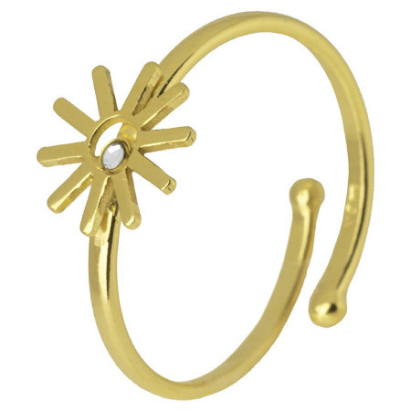 Ženski victoria cruz areca sun gold prsten sa swarovski belim kristalom ( a3836-07da ) - Img 1