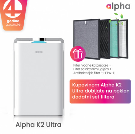 Alpha K2 Ultra prečišćivač vazduha+poklon set filtera
