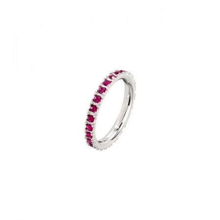 Amore baci srebrni prsten sa ciklama swarovski kristalima 54 mm ( rh006.14 ) - Img 1