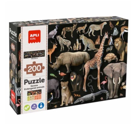 Apli Puzzle - Ugrožene životinje - savana ( 19697 )