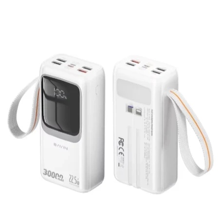 Bavin Power bank 30 000mAh 22.5W - PC1031S bela ( 90325 )