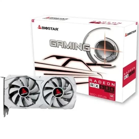 Biostar RX580 White Edition 8GB GDDR5 256 bit 2XDP/HDMI Graficka karta