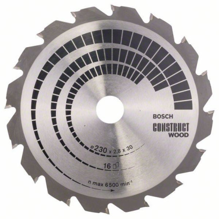 Bosch List kružne testere Construct Wood Bosch 2608640635, 230 x 30 x 2,8 mm 16 ( 2608640635 ) - Img 1