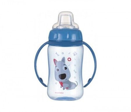 Canpol baby flašica/šolja sa kljunom i ručkama 56/512 Happy animals - training 320ml - dog ( 56/512_blu )