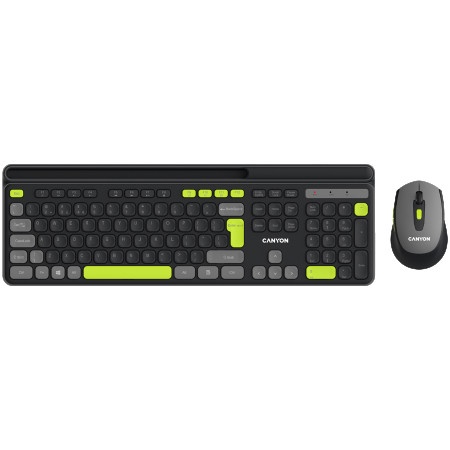 Canyon hset-w5 en/ad keyboard+mouse wireless black ( CNS-HSETW5BK-AD )