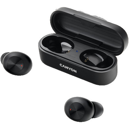 Canyon TWS-1 bluetooth headset, with microphone, black ( CNE-CBTHS1B )