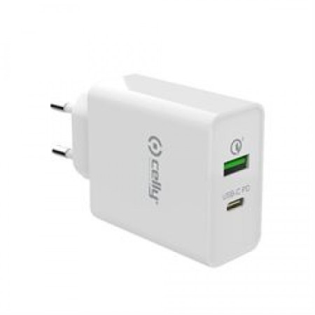 Celly kućni punjač ProPower 18W sa dva USB ulaza u beloj boji ( TCUSBC18WWH )