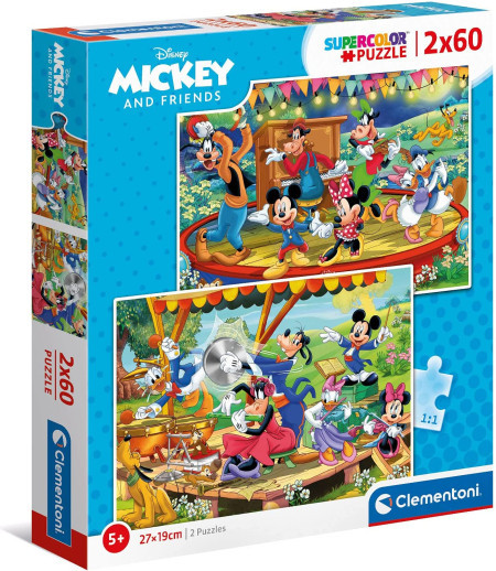 Clementoni puzzle 2x60 mickey and friends =2020= ( CL21620 ) - Img 1