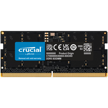 Crucial 16GB DDR5-5600 SODIMM CL46 (16Gbit), EAN: 649528929938 memorija ( CT16G56C46S5 )