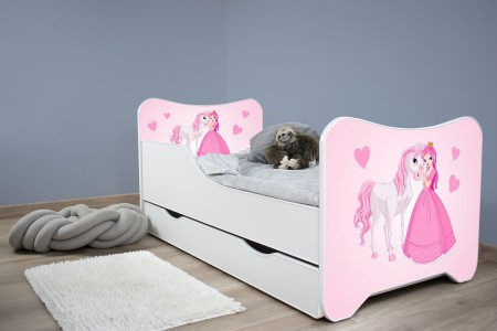 Dečiji krevet 160x80 cm happy kitty+fioka PRINCESS AND HORSE ( 7453 )