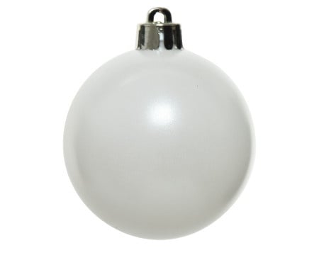 Dekordom novogodišnja dekoracija - hanging bauble set 6pcs 8cm 022064 - winter white - kmg ( 043293 )