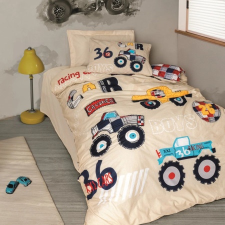 Dekordom posteljina cb ranforce single 140x200 - junior - cars ( 025307 )