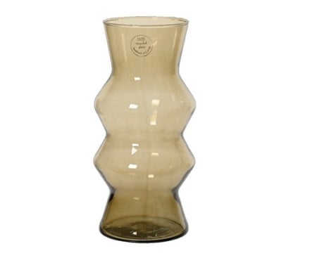 Dekordom vaza recycled glass 26cm 648443 - brown - kmg ( 041188 )