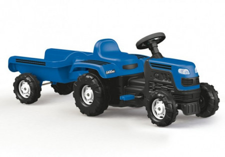 Dolu Ranchero Traktor sa prikolicom na pedale - Plavi ( 080462 ) - Img 1