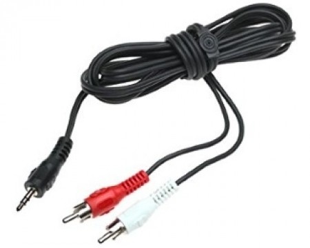 E-GREEN Kabl audio 3.5mm - 2xRCA 5m crni