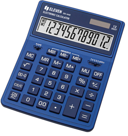 Eleven stoni kalkulator SDC-444 color, 12 cifara plava ( 05DGE444E ) - Img 1