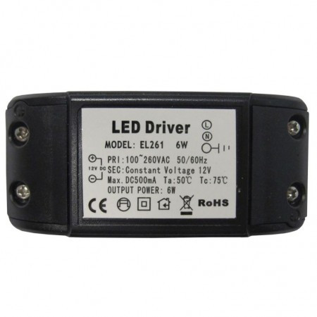 Elit+ LED ispravljac max 6w ulazni napon ac 90/264v izlazni napon dc 12v/0,5v ( EL 261 ) - Img 1