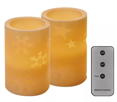 Emos LED set dekorativnih voštanih sveća sa daljinskim 12,5cm, 2x2x aa dccv14 ( 2885 )