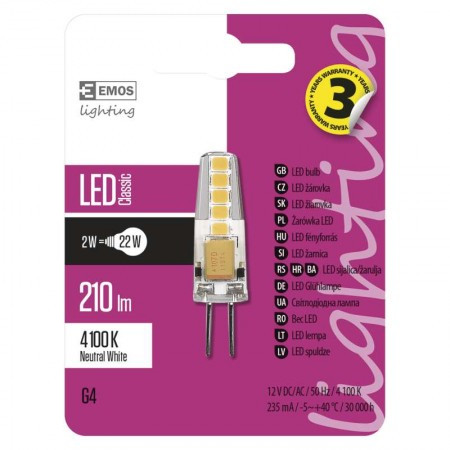 Emos led sijalica classic jc a++ 1.9W g4 nw zq8621 ( 1765 )