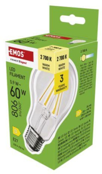 Emos zf5d42 sijalice Led sijalica filament a60 5,9w(60w) 806lm e27 ww ( 3443 )