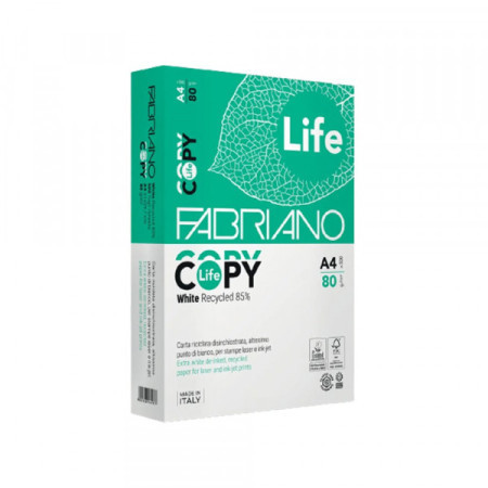 Fotokopir papir A4 80gr fabriano copy life reciklirani 85% ( 5457 ) - Img 1