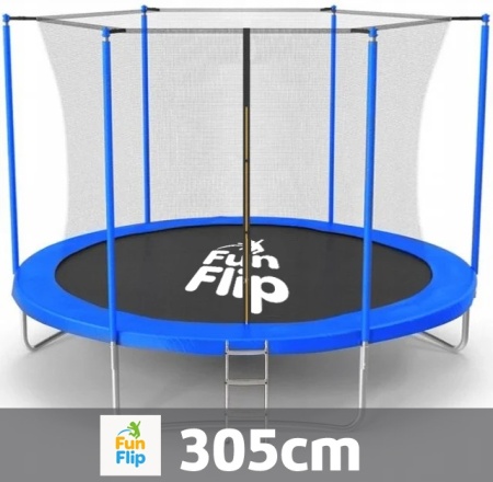 Fun Flip Trambolina 305cm sa unutrašnjom sigurnosnom mrežom - 150 kg nosivosti ( FF-305-BL-IN )
