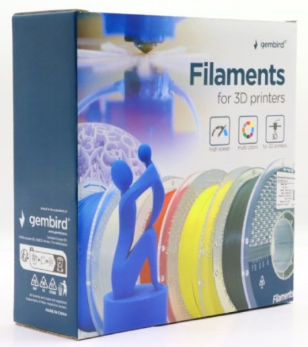 Gembird 3DP-ABS1.75HY-01-BK ABS filament velike brzine za 3D stampac 1.75mm, kotur 1KG BLACK