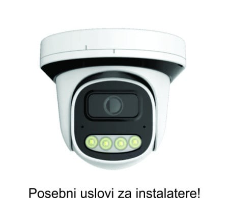 Gembird CAM-IP8MP-PSM30D kamera 4mp P6SLite, 2.8mm-F1.6 POE IP66 Dual LED 4xIR+4x Full Color MIC 25m