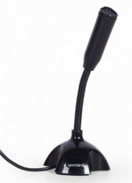 Gembird desktop mikrofon, savitljivo telo, black, 3.5mm MIC-D-02