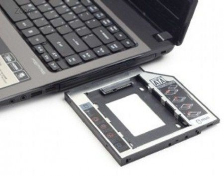 Gembird fioka za montazu 2.5&quot; SSD/SATA HDD(do12.7mm) u 5.25&quot; leziste u Laptop umesto optike MF-95-02 - Img 1