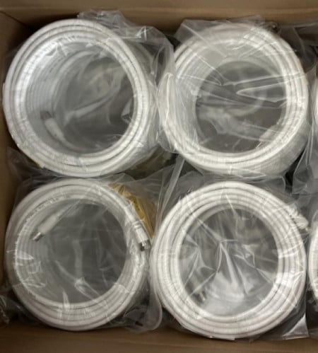 Gembird KABL-COAX-RG6/15 white (X553)** koaksialni kabl RG6 konektor F-male/IEC, conduct.18%, 6.5mm 15m