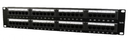 Gembird NPP-C548CM-001 Cat.5E 48 port patch panel with rear cable management