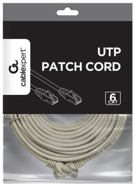 Gembird PP6U-CU-10M Mrezni kabl, CAT6 BAKARNI UTP Patch cord 10m grey