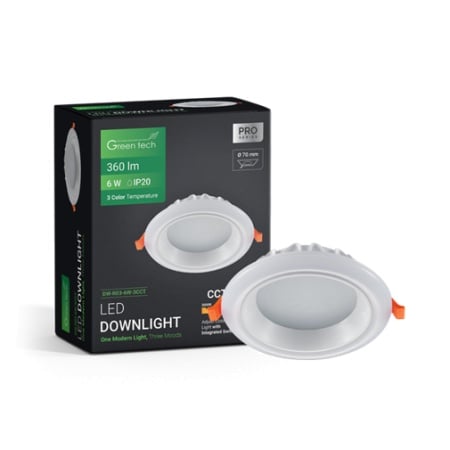 Green tech led spot ugr 6w 3cct okrugli ( DW-R03-6W-3CCT )