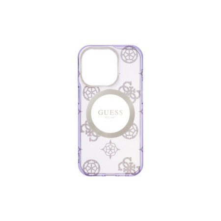 Guess fza iPhone 14 pro IML glitter peony gold purple MagSafe ( GUHMP14LHMPGSU )
