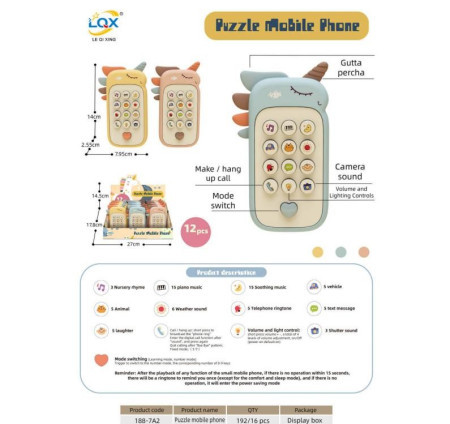 Hk mini igračka mobilni telefon unicorn ( A076524 ) - Img 1