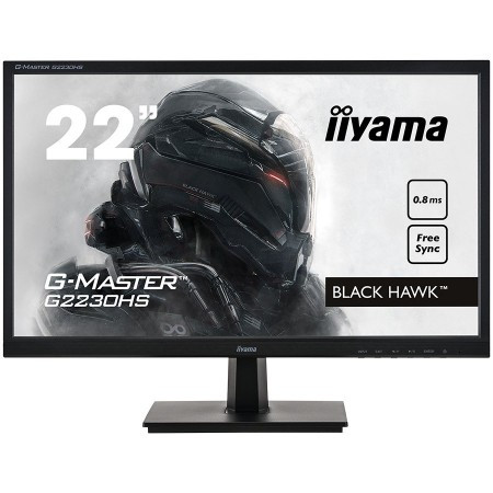 Iiyama 21,5&quot; gaming, g-master black hawk, free-sync, 1920x1080@75Hz, 250cdm˛, DVI, HDMI, 0,8ms, speakers, black tuner ( G2230HS-B1 ) - Img 1