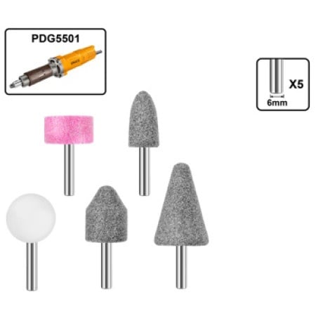 Ingco akb0502 pribor za brušenje 5 kom ( AKB0502 )