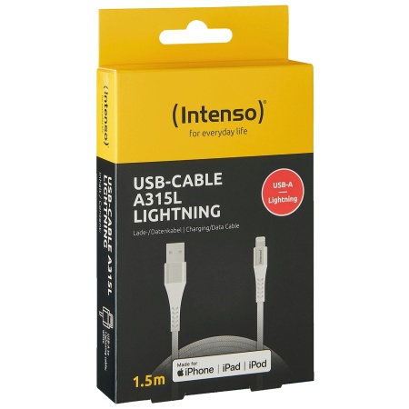 Intenso USB kabl za smartphone, USB - A to Lightning, 1.5 met. - USB-Cable A315L