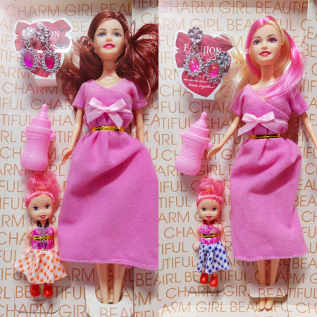 Ittl lutka sa devojčicom, flašica i minđuše ( 691534 )