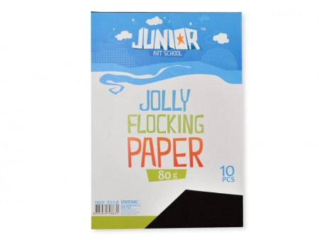 Jolly flocking papir, crna, A4, 10K ( 136231 ) - Img 1