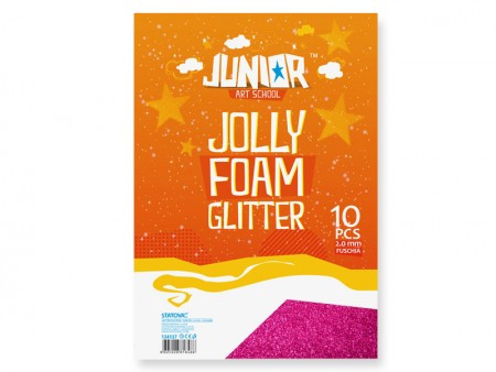 Jolly glitter foam, eva pena sa šljokicama, roze, A4, 10K ( 134137 ) - Img 1
