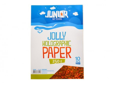 Jolly papir hologramski, narandžasta, A4, 250g, 10K ( 136165 )