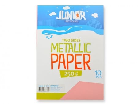 Jolly papir metalik, roze, A4, 250g, 10K ( 136106 )