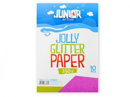 Jolly papir sa šljokicama, roze, A4, 250g, 10K ( 136134 )