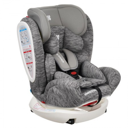KikkaBoo autosedište 0-1-2-3 (0-36 kg) 4 Fix double isofix grey ( KKB70015 )