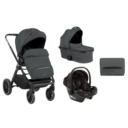 KikkaBoo Kolica Tiffany 3in1 set sa autosedištem I-Prime I-size i tvrdom korpom Dark Grey ( KKB20151 SET )